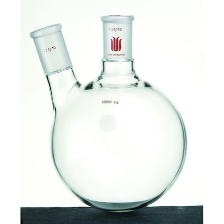 FLASK, TWO NECK, ANGLED, 24/40, 14/20, 50mL